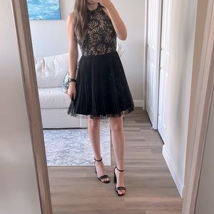 Black and sparkly cocktail dress